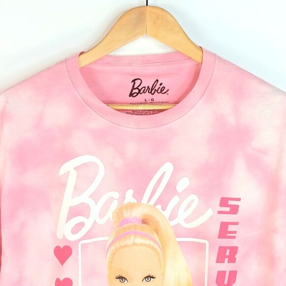 BARBIE SERVE IT UP QUEEN OF THE COURT  Graphic Tee Large Vintage Y2K Barbiecore - Picture 3 of 6